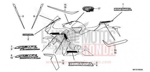 MARKE/STREIFEN (1) CBR1000RAH de 2017